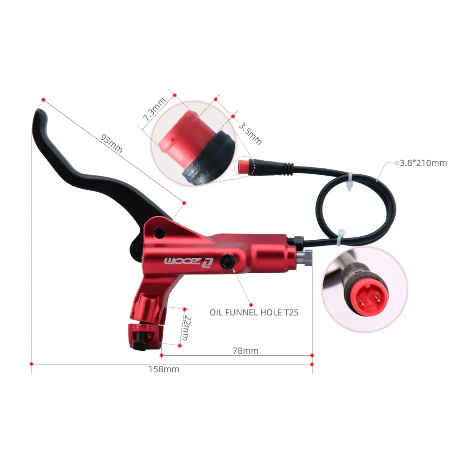 ZOOM HB-876E 4-piston rem hidr - Zoom Hydraulic Brake 4 Piston E-Scooter ulasan dan harga