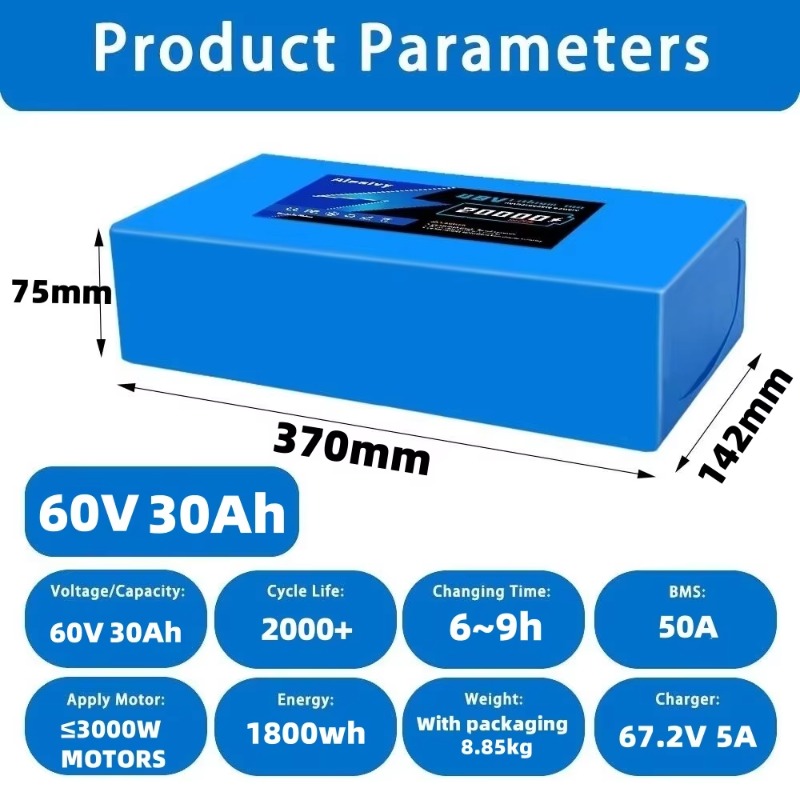 Aleaivy 60V 20Ah 30Ah 21700 Pa - 60V 30Ah 21700 Battery Pack ulasan dan harga