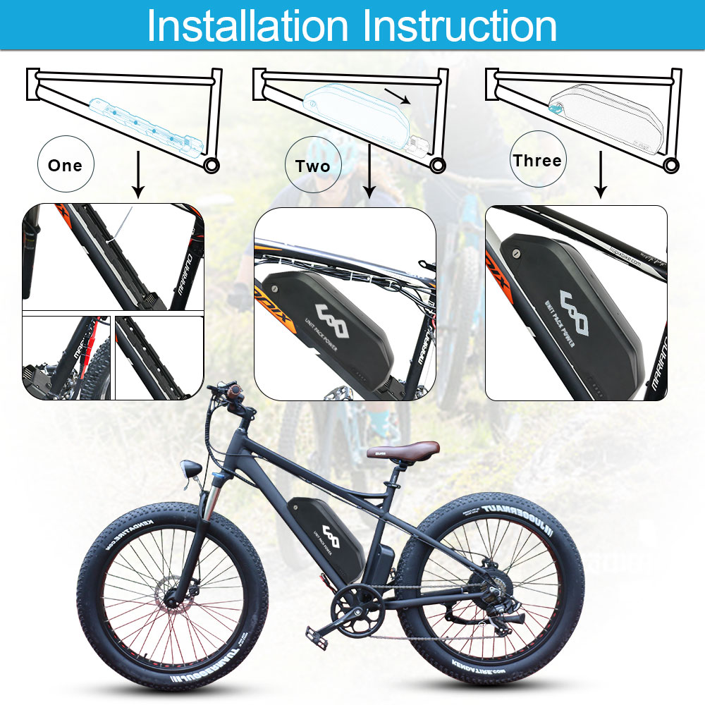 Baterai EBike Downtube 52V 25A - 60V 30Ah 21700 Battery Pack ulasan dan harga