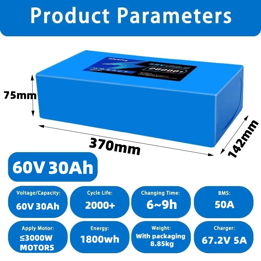 Baterai Aleaivy 60V 20AH 30AH  - 60V 30Ah 21700 Battery Pack ulasan dan harga