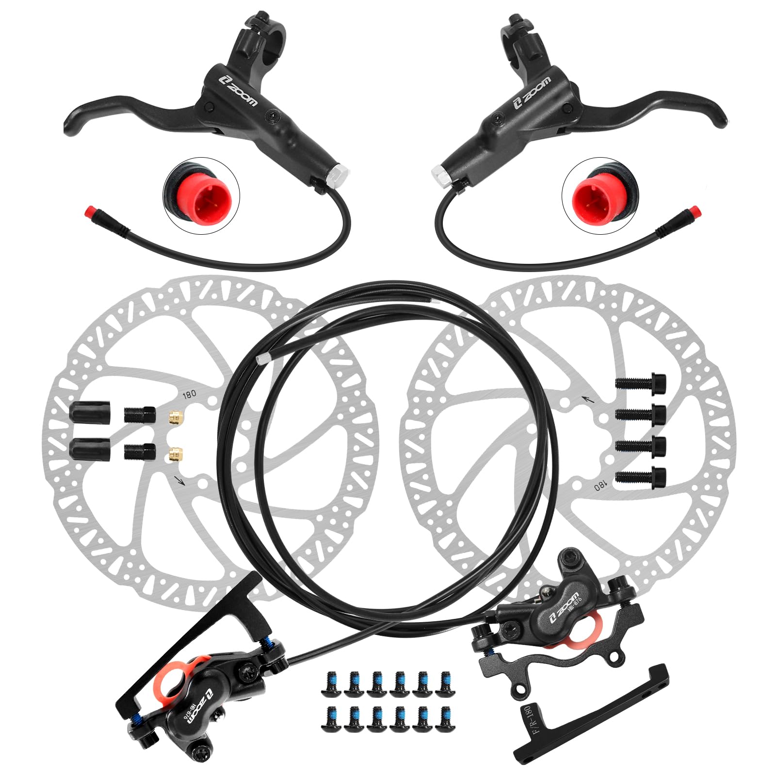 Set Rem Cakram Hidrolik ZOOM H - Zoom Hydraulic Brake 4 Piston E-Scooter ulasan dan harga